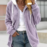 WW | Damen Fleece Hoodie Mit Reißverschluss