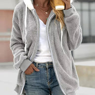 WW | Damen Fleece Hoodie Mit Reißverschluss