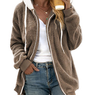 WW | Damen Fleece Hoodie Mit Reißverschluss