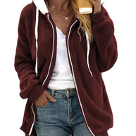 Jacke mit Kapuze und Reißverschluss