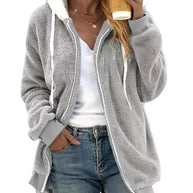 WW | Damen Fleece Hoodie Mit Reißverschluss