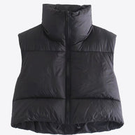 WW | Zip-Up Drawstring Puffer Weste
