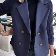 WW | Damen Blazer aus veganer Wolle mit gestrickten Ärmeln
