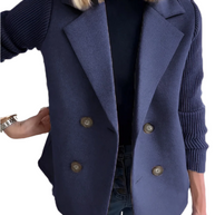 WW | Damen Blazer aus veganer Wolle mit gestrickten Ärmeln