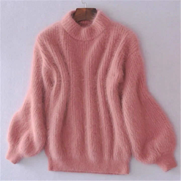 W&W Mode | Pullover im Vintage-Angora-Stil: Locker gestrickt und schlicht.