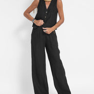 WW | Damen Elegantes 2-teiliges Leinenset