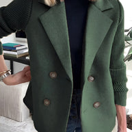 WW | Damen Blazer aus veganer Wolle mit gestrickten Ärmeln