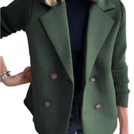 WW | Damen Blazer aus veganer Wolle mit gestrickten Ärmeln