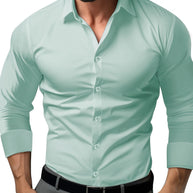 WW | Slim Fit Einfarbiges Baumwollhemd