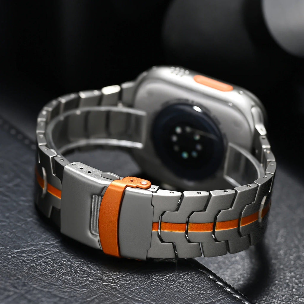 WW | Luxe Titanium Apple Watch Band Geeignet Für Series 1 9 Und Ultra