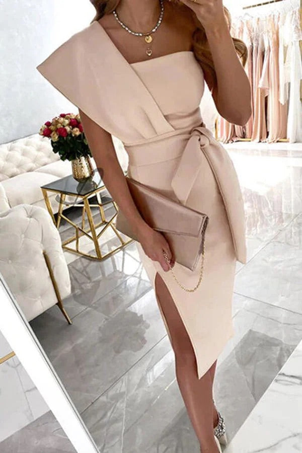 WW | Carrie In Paris Knoten Taille Bleistiftkleid
