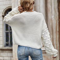 WW Kurzer Pullover Gestrickter Pullover
