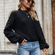 WW Kurzer Pullover Gestrickter Pullover