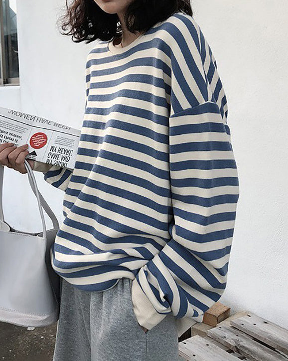 WW | Retro-Gestreiftes Langarmshirt