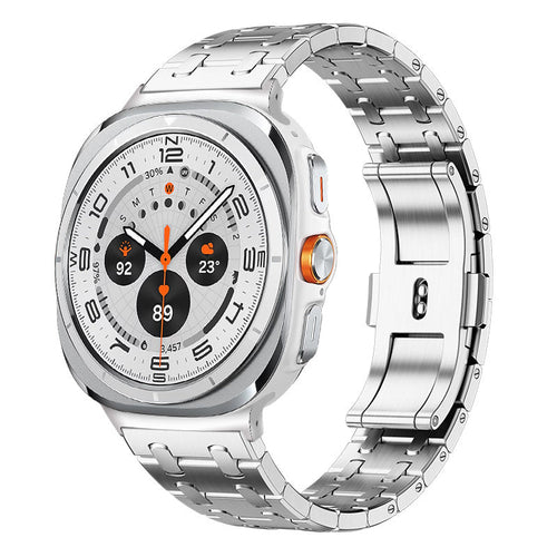 WW | Rvs Band Für Samsung Watch Ultra Mit Luxus Doppelkettendesign