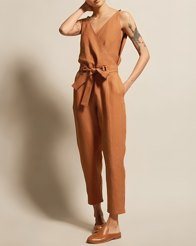 Damen Leinen-Overall
