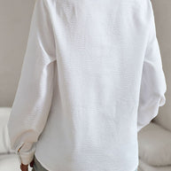 WW Selvedge Einfarbige Langarm-Freizeitoberteile