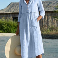 WW | Sommer Midikleid mit Knöpfen Adela