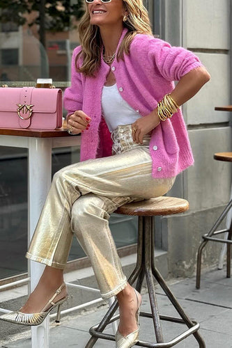 WW | Rundhals-Cardigan mit Lockerer Passform