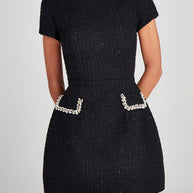 WW | Besticktes Tweed Minikleid Für Frauen