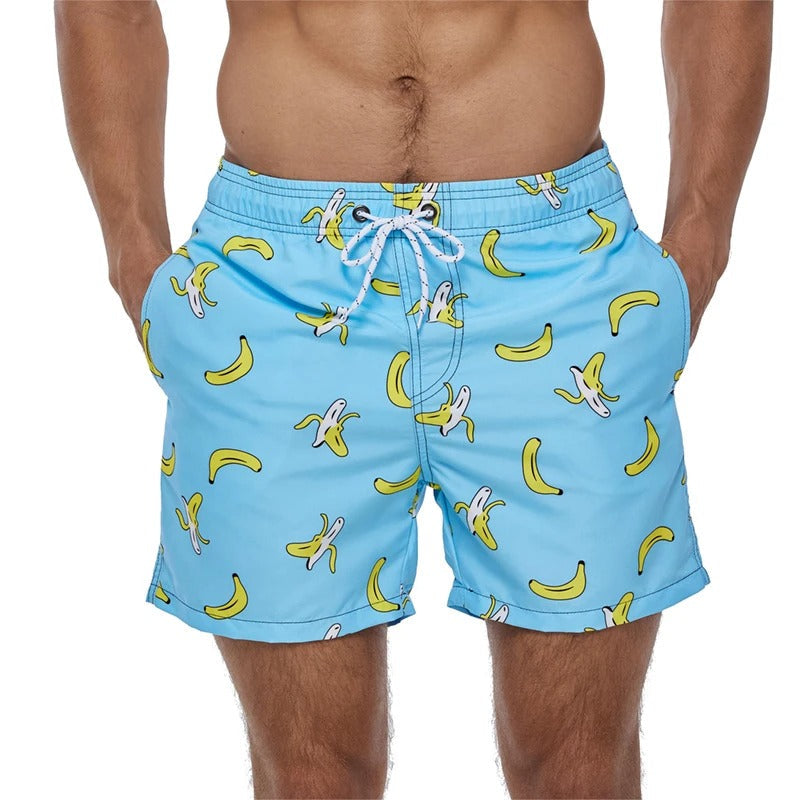 WW | Atmungsaktive Badeshorts mit Funky Print für Männer