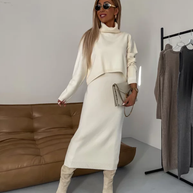 WW - Warmes Kleid - Rollkragenpullover