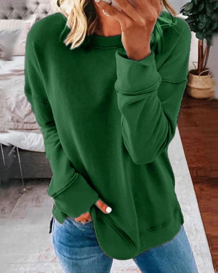 W&W Mode | Einfarbiger Damen Sweatshirt
