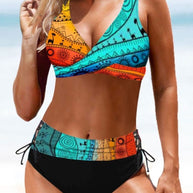 WW | Bunter Bikini Badeanzug