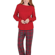 WW | Stilvolle Winter Familie Karo Rot Weihnachts-Pyjama Set für Unisex