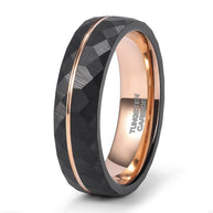 WW | 8mm Schwarzer Turmalin Wolframkarbid Ring