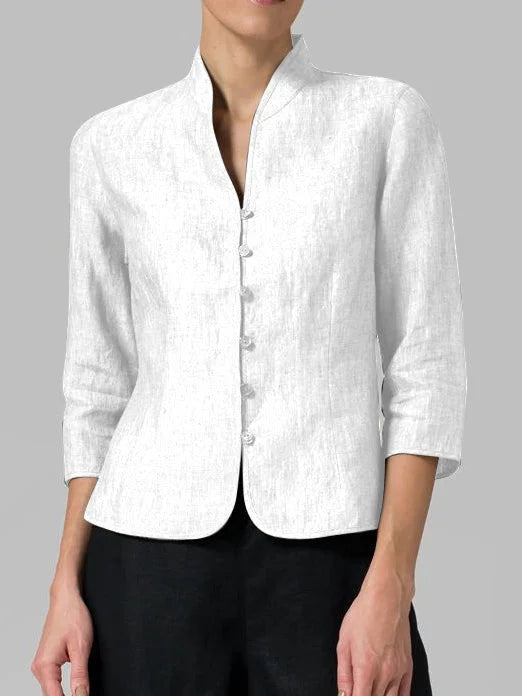 WW | Stylische Bluse Mit Stehkragen Für Damen