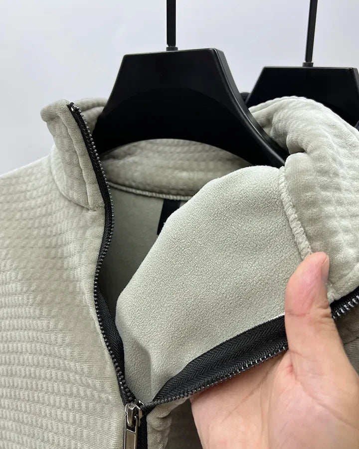 WW | Alpaka Fleece Pullover Mit Halbem Reißverschluss