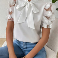 WW | Bluse mit Transparenten Puffärmeln