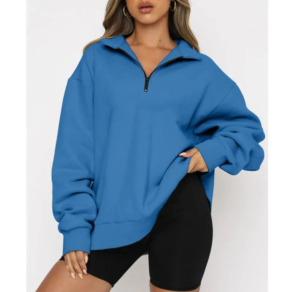 WW | Winter Sweatshirt mit Viertelreißverschluss für Damen