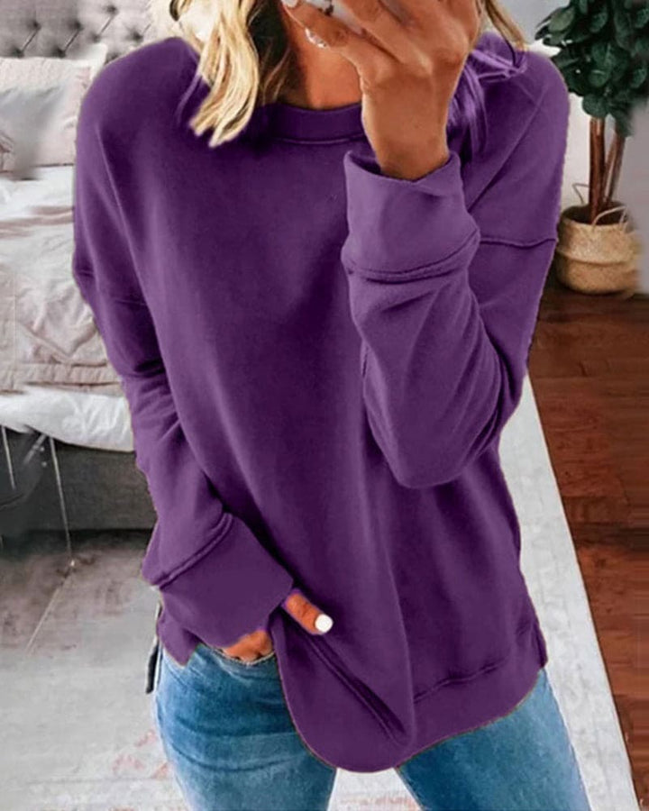 W&W Mode | Einfarbiger Damen Sweatshirt