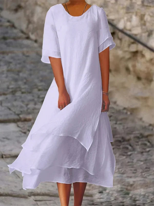 W&W Mode | Schicke Eleganz Blockschlitzkleid