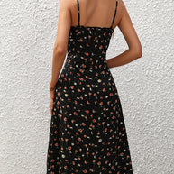 WW Polka-Dot-Hosenträgerkleid - Damenlangkleid