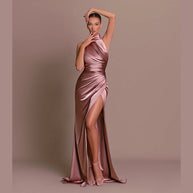 W&W | Vielseitiges ärmelloses Herbst Kragen Langes Kleid