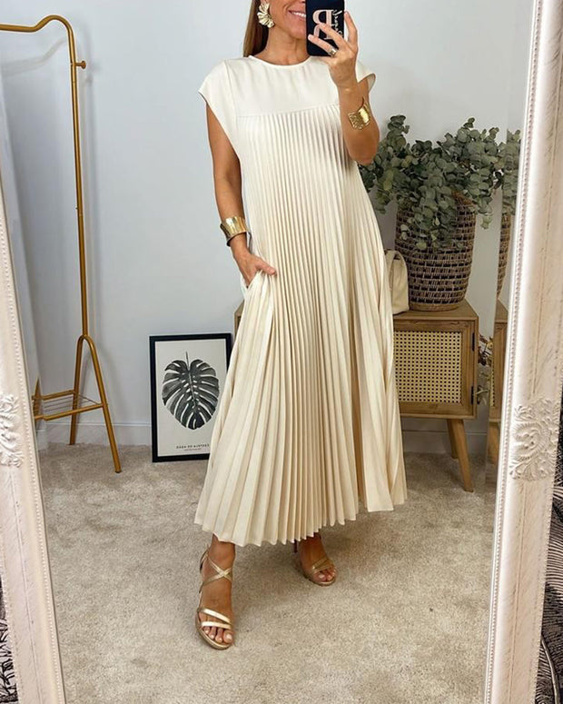 Ärmelloses Plisseekleid