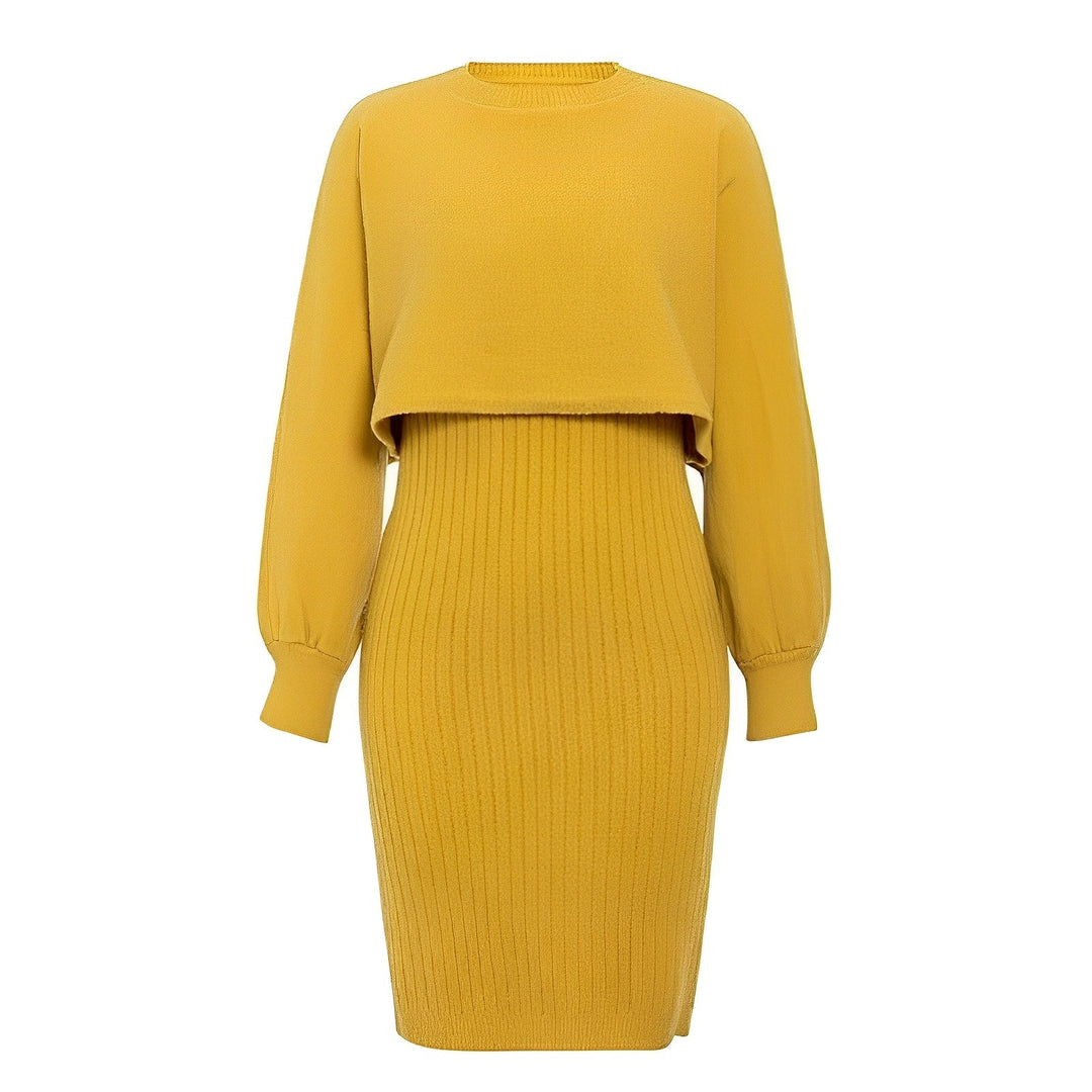 W&W Mode | 2|Teiliges Strickkleid Mit Flügelärmeln