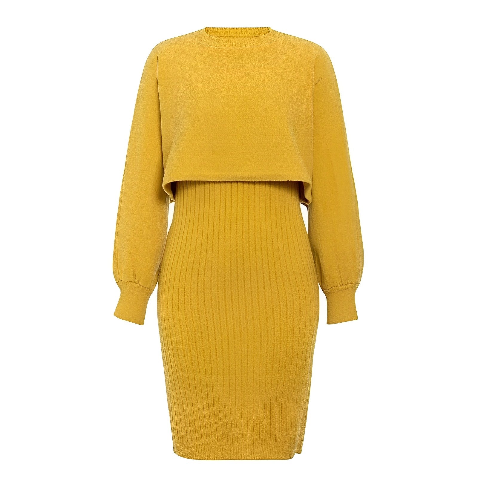 WW | 2|Teiliges Strickkleid Mit Flügelärmeln