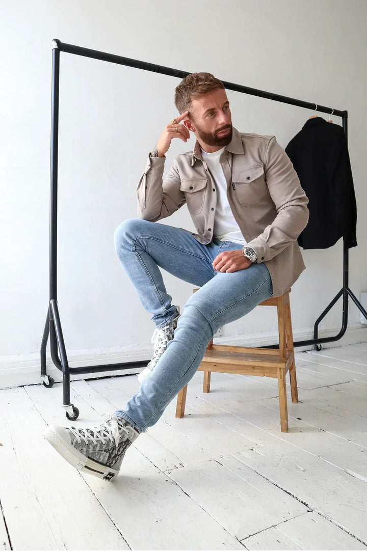 W&W Mode | Premium-Jacke mit Knopfverschluss für Herren | Stylische und bequeme Jacke