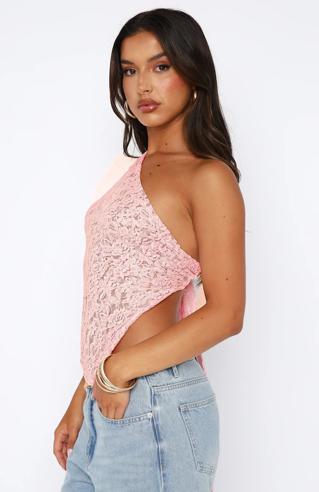 Damen-Spitzen-Top