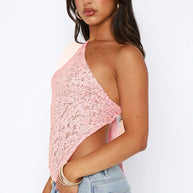Damen-Spitzen-Top