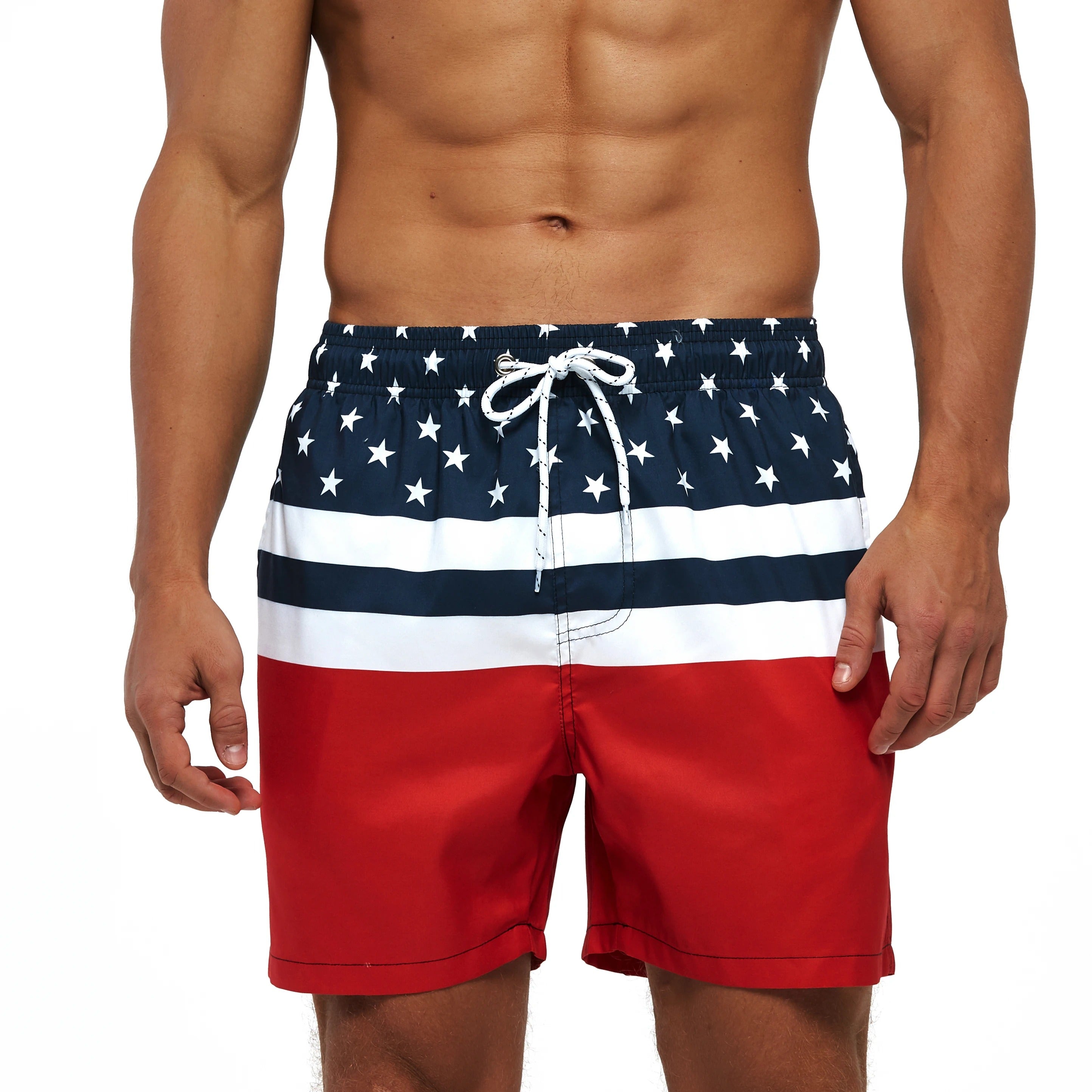 WW | Atmungsaktive Badeshorts mit Funky Print für Männer