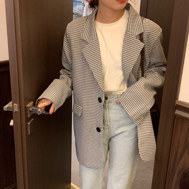 WW | blazer mit karierter jacke