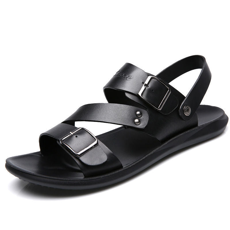 W&W Mode | Sandalen Aus Spaltleder Mit Schnalle