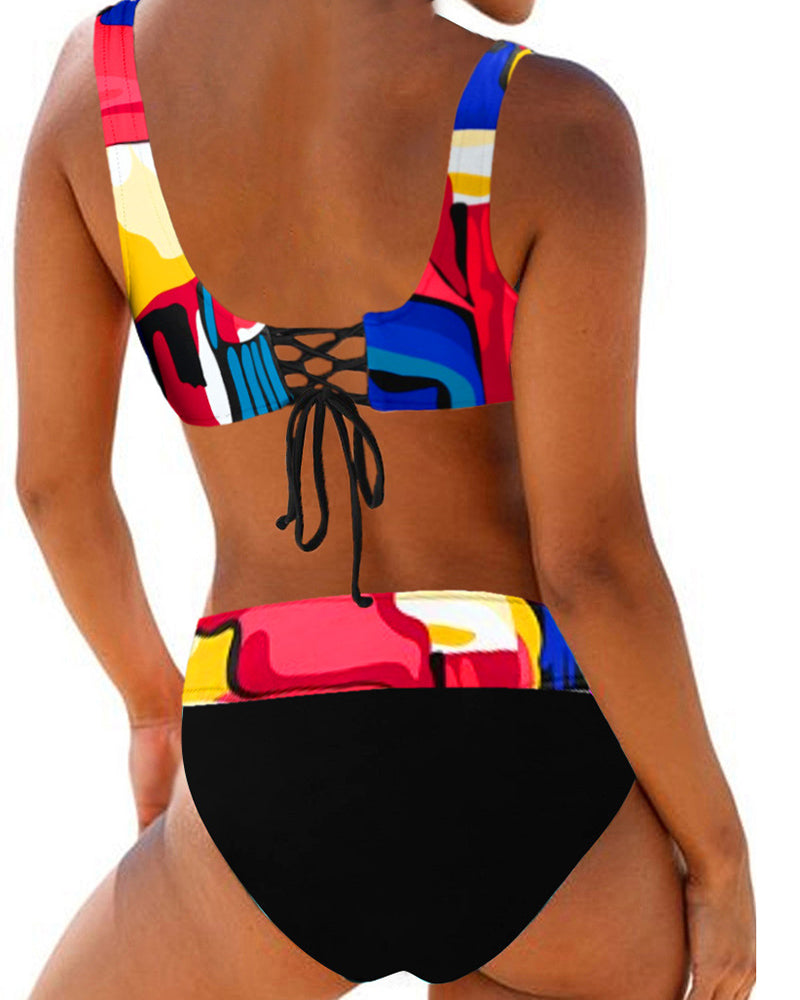 W&W Mode | Bikini Mit Buntem Badeanzug