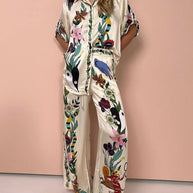 WW | Satin Zweiteiler Mit Blumen Jungle Print