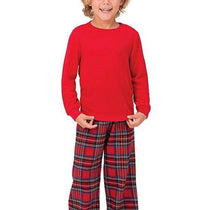 WW | Stilvolle Winter Familie Karo Rot Weihnachts-Pyjama Set für Unisex